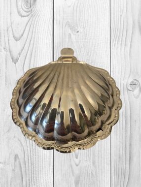 Vintage Silver Plated Clam Shell Butter-Cavier Holder Dinner Table Frosted Glass